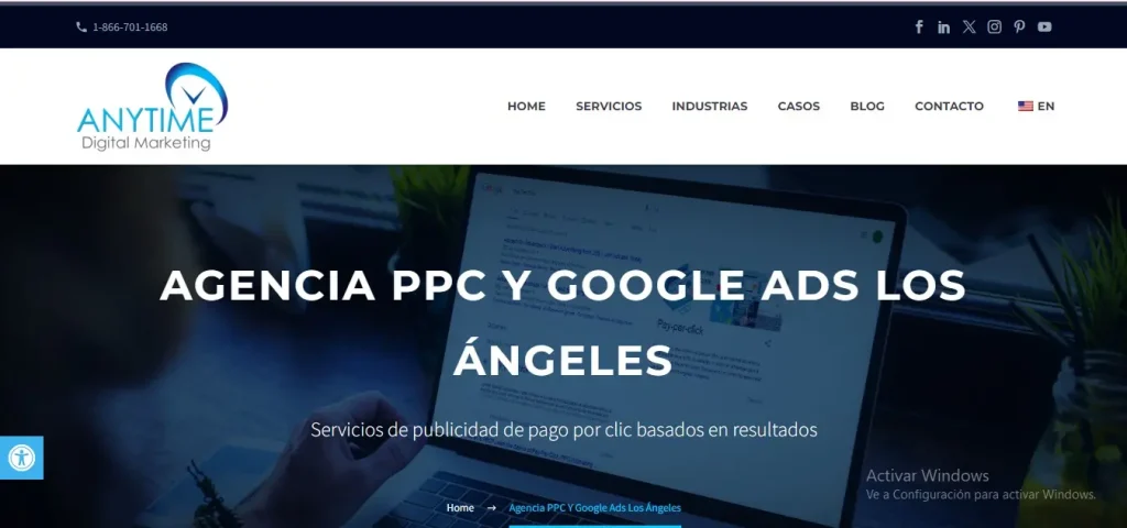 Top 6 agencias de Marketing Digital Los Angeles Agencia de Google ADS Anytime